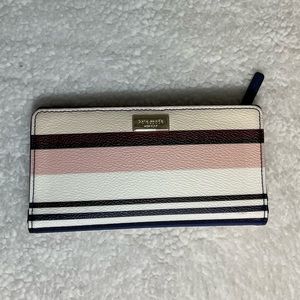 Multi colored striped Kate Spade wallet